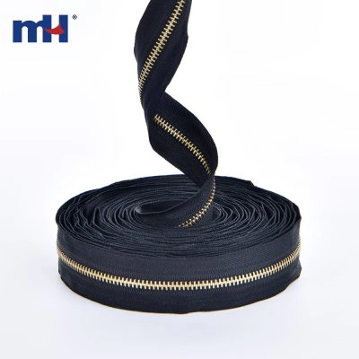 38g/m #4 Brass Zipper Long Chain