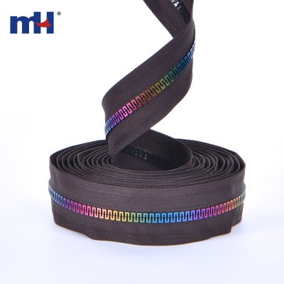 #5 Plastic Multi-color Teeth Zipper Long Chain
