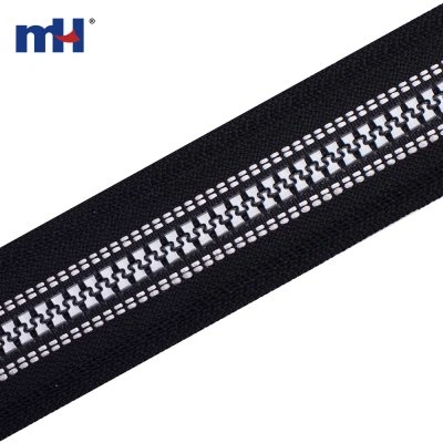 #5 Plastic Reflective Tape Zipper Long Chain