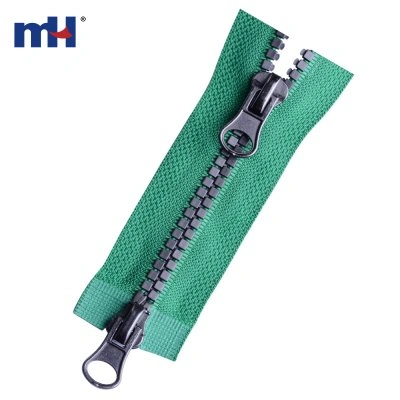 #5 Square Teeth Two Way Plastic Zipper