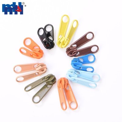 Non-lock Two Handle Double Pull Slider For Nylon Coil Zipper